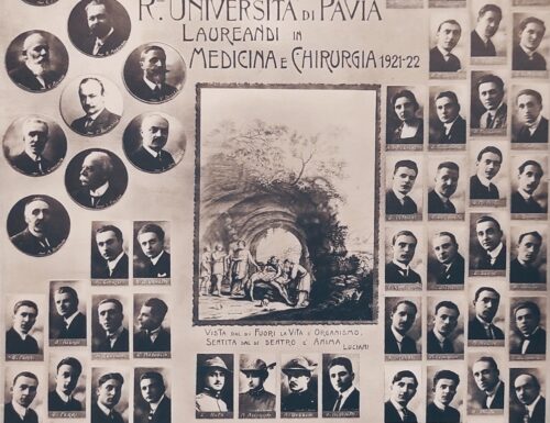 I laureandi in Medicina all'Università di Pavia del 1921-22, riuniti in un annuario fotografico che alimenta riconoscenza