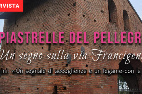 Le piastrelle del Pellegrino: un segno e un colore sulla Via Francigena